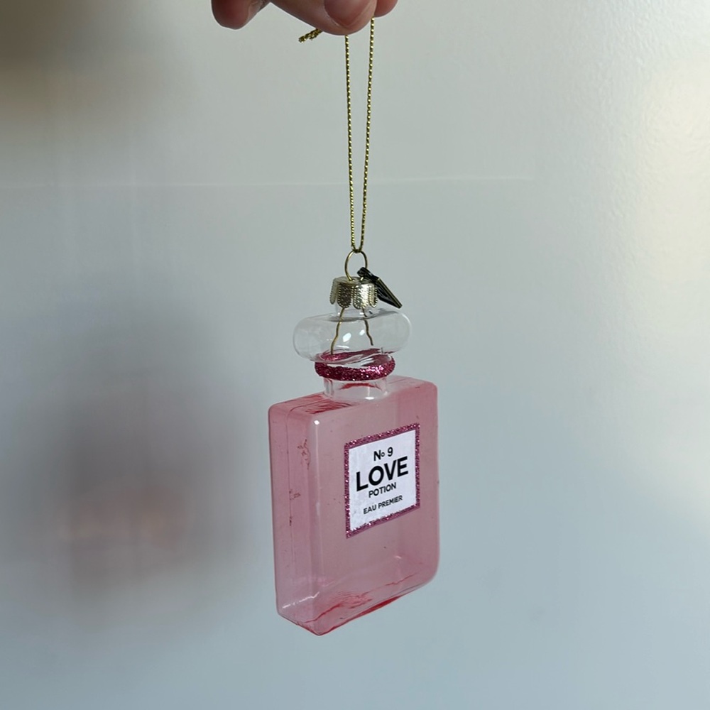 Pink ornament from raz imports